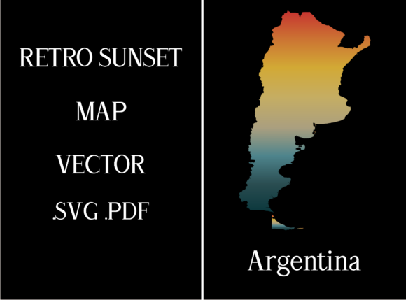 Argentina Retro Sunset Map Review