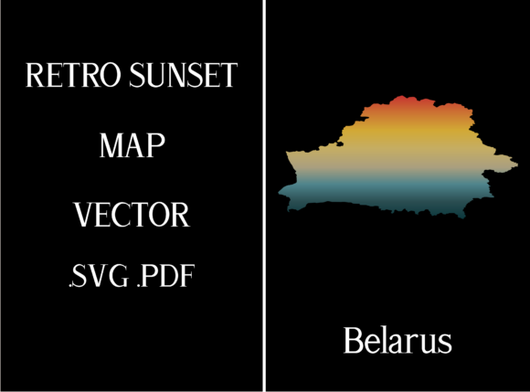Belarus Retro Sunset Map Review