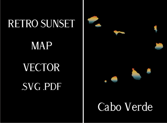 Cabo Verde Retro Sunset Map Review