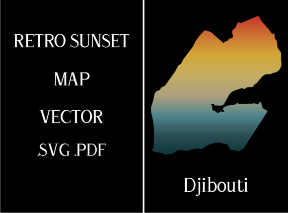 Djibouti Retro Sunset Map Review