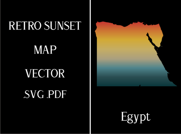 Egypt Retro Sunset Map Review
