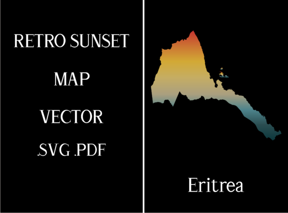 Eritrea Retro Sunset Map Review