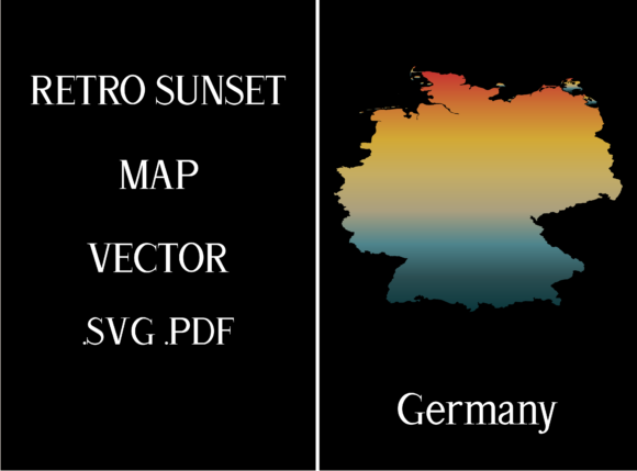 Germany Retro Sunset Map: A Designer's Review