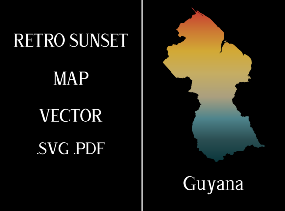 Guyana Retro Sunset Map: A Designer's Real-World Review