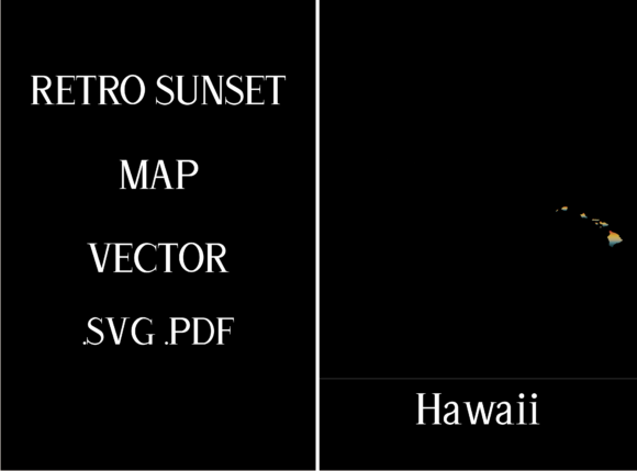 Hawaii Retro Sunset Map Review