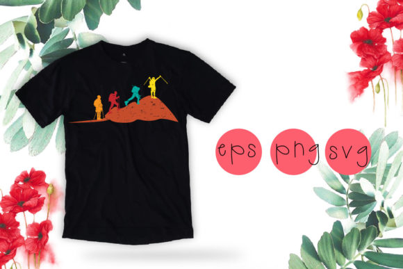 Hiking Retro Vintage T-shirt Design Svg Review