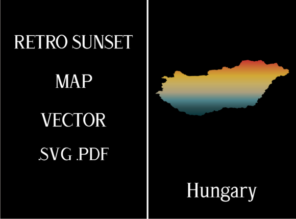 Hungary Retro Sunset Map Review