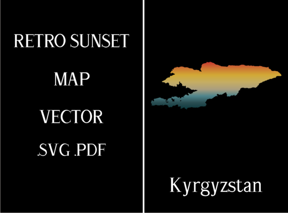Kyrgyztan Retro Sunset Map: A Designer's Real-World Review