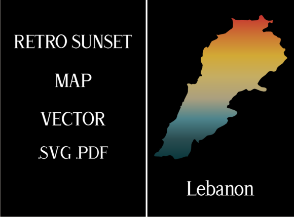 Lebanon Retro Sunset Map: A Designer's Review