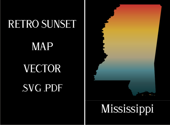 Mississippi Retro Sunset Map Review