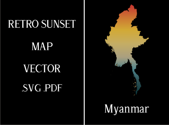 Myanmar Retro Sunset Map Review