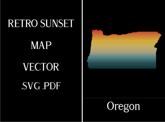 Oregon Retro Sunset Map Review