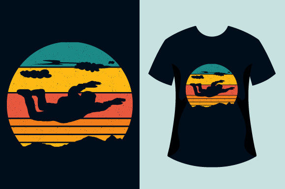 Retro Circle Skydiving T-Shirt Design Review