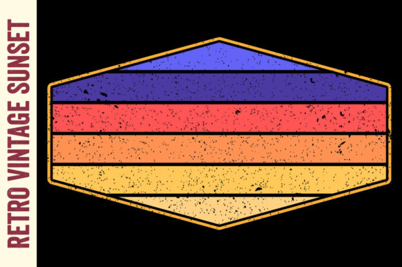 Retro Sunset Vintage Hexagon Striped Svg Review