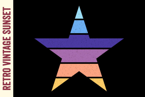 Retro Vintage Sunset Star Distressed SVG Review