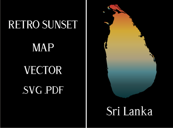 Sri Lanka Retro Sunset Map Review