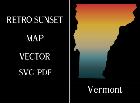 Vermont Retro Sunset Map Review