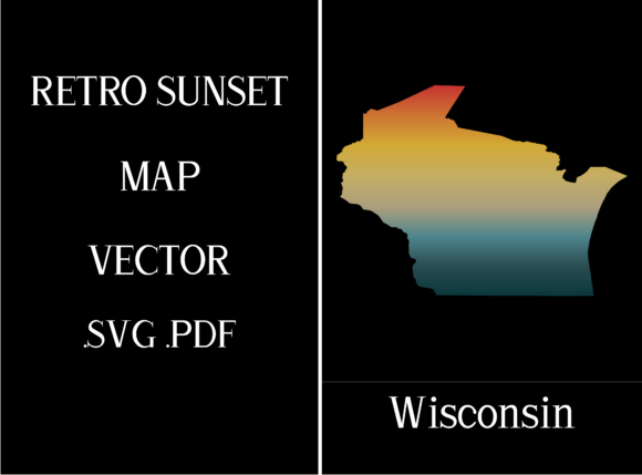 Wisconsin Retro Sunset Map Review