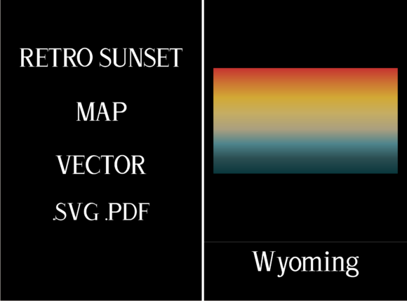 Wyoming Retro Sunset Map Review